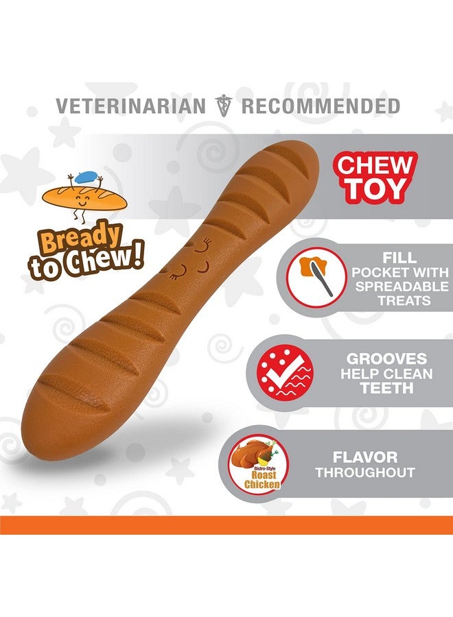 Nylabone Baguette Bread Dog Toy Power Chew  Cute Dog Toys For Aggressive Chewers  With A Funny Twist! BistroStyle Roast Chicken Flavor, Large/Giant - Image 3