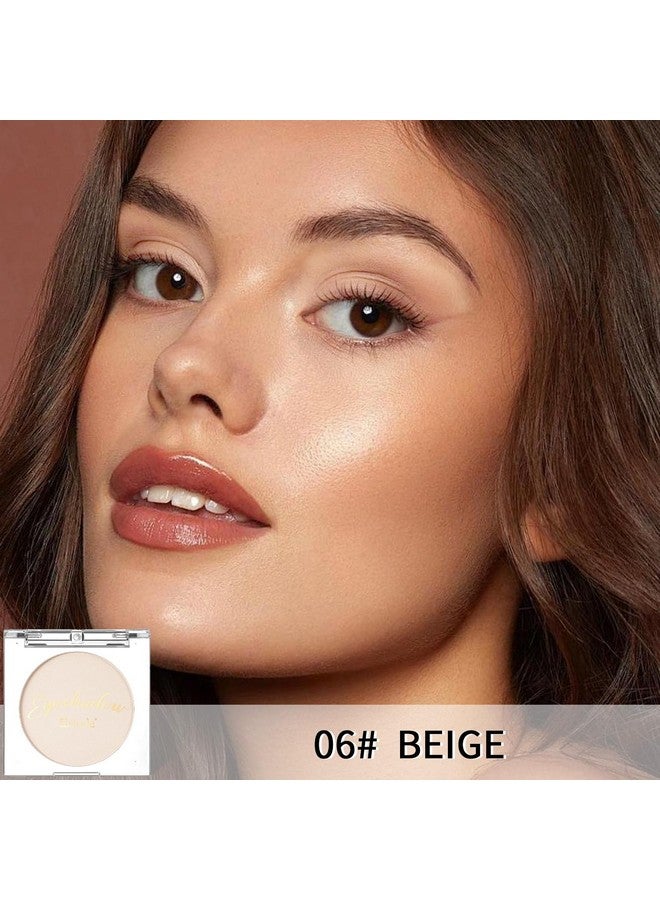 Erinde Single Beige Matte Eyeshadow Palette, Velvet Eye Shadow Compact Powder Primer Base Makeup, Neutral Nudes Naked Matte Pressed Powder Eye Shadow Palette, 06# Beige - Image 4