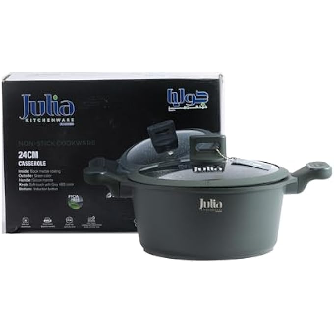 Julia ElitePro Casserole With Lid 24 Cm Size Green - Image 1
