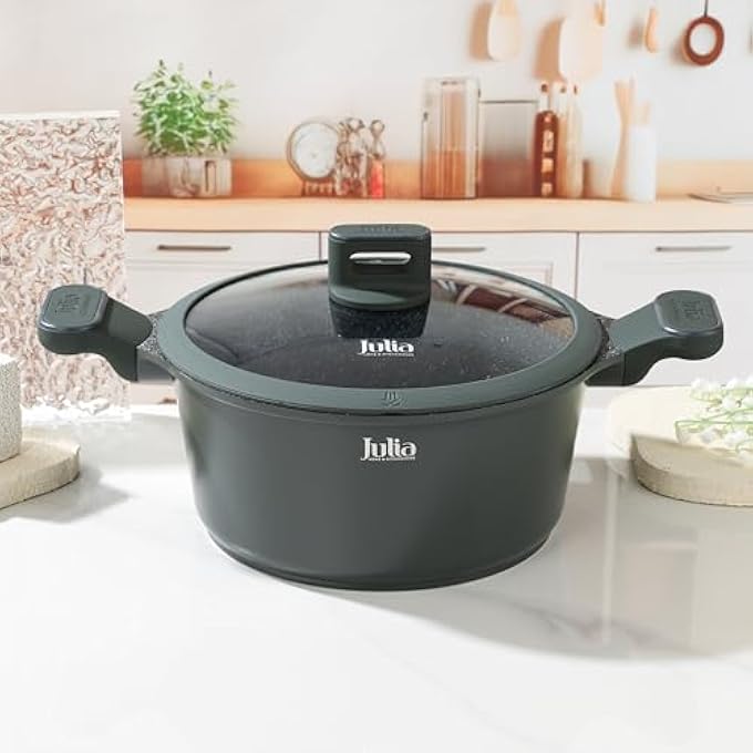 Julia ElitePro Casserole With Lid 24 Cm Size Green - Image 2
