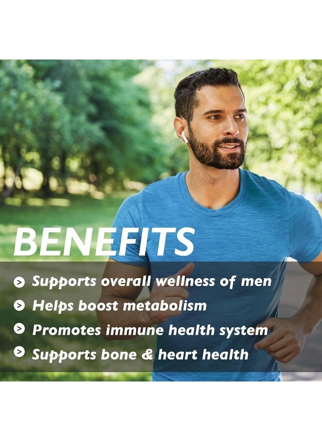 Organic Earth Men’S Daily Multivitamins with Organic Guava, Broccoli & Kelp 60 Capsules  - Image 4