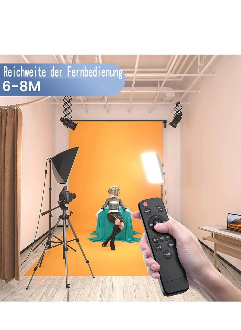 ماركة غير محددة - حزمة ضوء سوفت بوكس قياس 50 في 70 سم لاستديو التصوير مع ضوء قابل للتحكم بالشدة للفيديو والتصوير الفوتوغرافي باستطاعة 85 واط و لون اضاءة متغير 3200-5600K مع حامل ثلاثي وجهاز تحكم عن بعد - Image 1