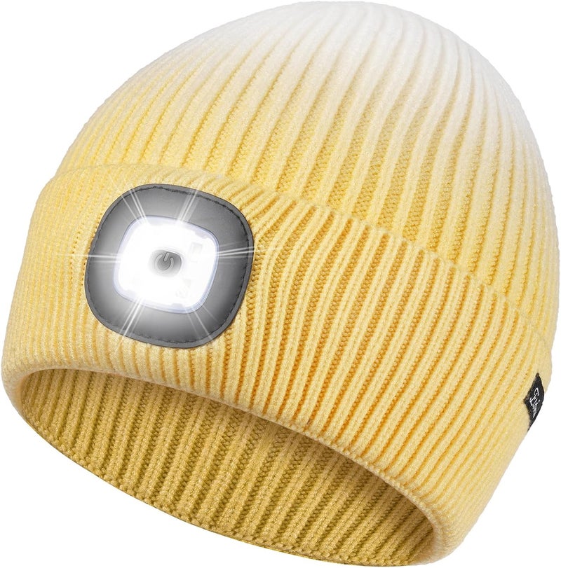 Etsfmoa Store Unisex Beanie with The Light Gifts for Men Dad Father USB Rechargeable Caps - Image 1