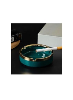 Generic Elegant Ceramic Cigarette Ashtray Decorative round Cigar Ash Jewelry Box Tray Decorative Desktop Ornament Decor Ash Tray Tabletop, Desktop, Home and Office Bar Indoor and Outdoor (white)  - Image 2