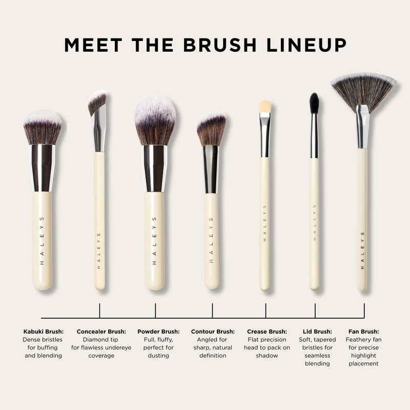 HALEYS Fan Makeup Brush â€“ Soft Vegan Fluffy Face Brush for Applying Highlighter, Bronzer & Finishing Powder, Precise, Luminous Blending Tool, Cruelty-Free - Image 5