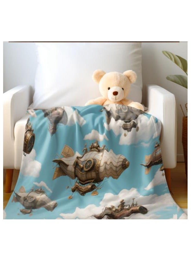 عام بطانية رقيقة من الفانيلا الكرتونية للأطفال أو الطلاب (دافئة ومريحة ومناسبة للنوم والألعاب) 100 سم * 150 سم - 566 - Image 5