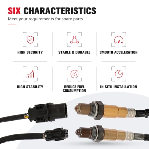 QIJIAUTO O2 Oxygen Sensor Upstream Downstream Compatible for Hyundai for Elantra 1.8L L4 2011 2012 2013 2014 2.0L L4 2014 Except California Emission 234-5083 234-4550 2PCS - Image 5