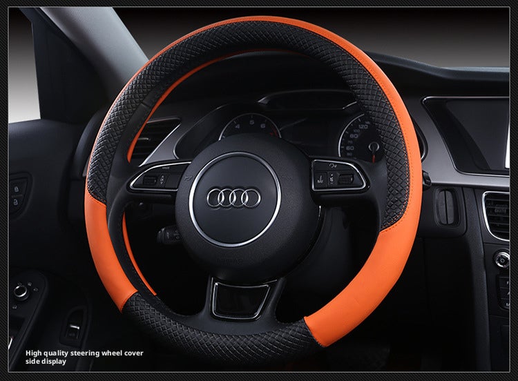Cartoon Multi-color Leather Steering Wheel Cover - Image 1