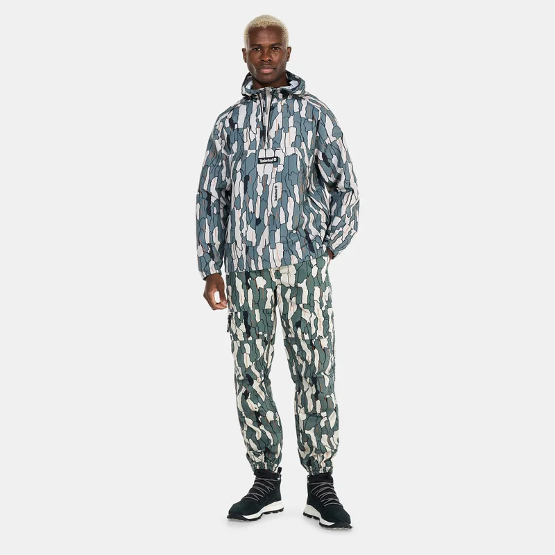Timberland Men's Pullover Water-Resistant Windbreaker Hooded Jacket