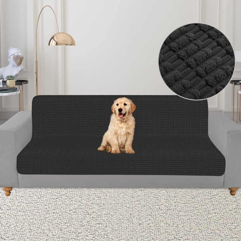 Foxdecor Couch Cover Sofa Covers Washable  Dog Bed Cover Couch Covers for 3 Cushion Couch Sofa Pet Friendly  Dog Couch Cover Furniture Covers for Pets.(Black 58x82 inch) - Image 1