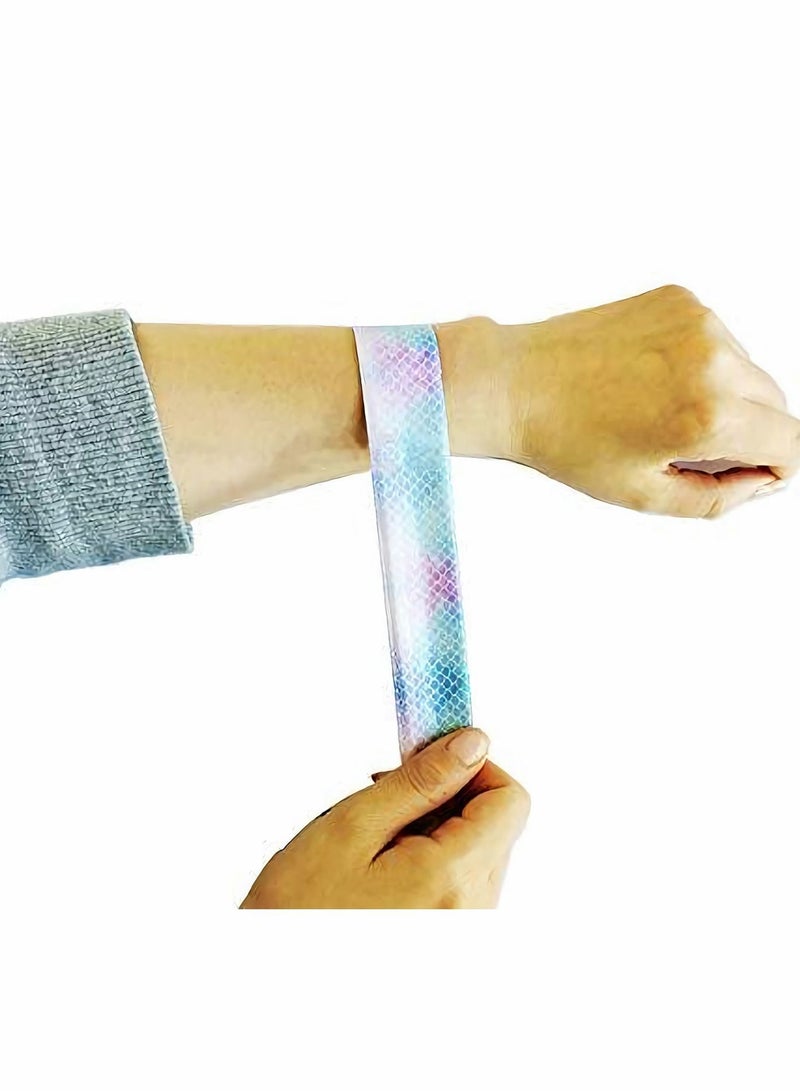 NIBEMINENT Little Mermaid Theme Party Slap Bracelets, 20 Pack Birthday Decorations Princess Girls Gifts Kids for Teens - Image 4