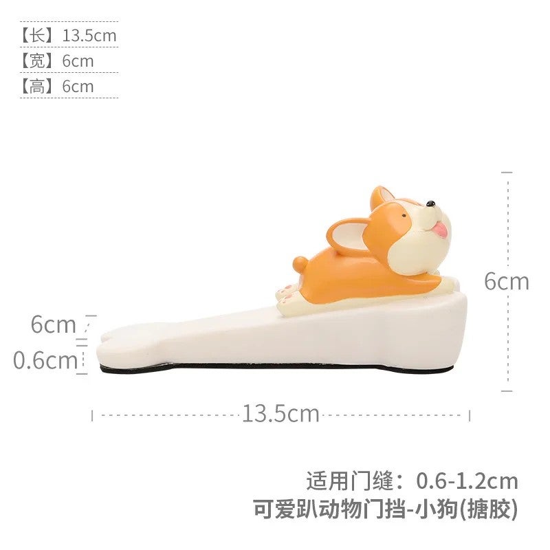 Bluejw Baby Safety Door Stopper - Cute Cartoon Silicone Door Wedge, Finger Pinch Guard, Door Jam Catcher Block - Home Office Stops Tools - Image 1