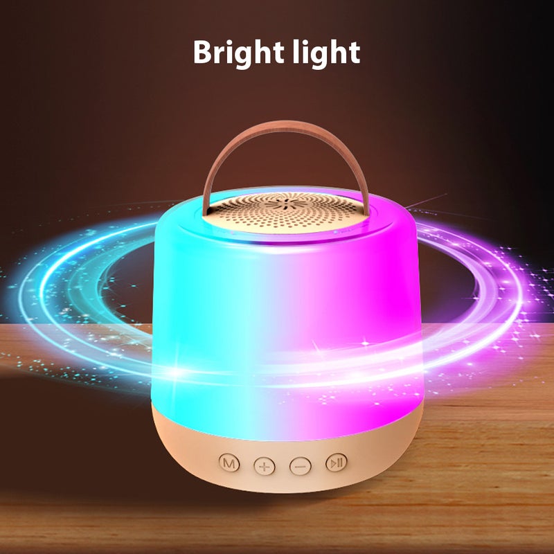 Karaoke Machine Mini Wireless Microphone and Speaker Set with 2 Microphone Home KTV Set LED Color Light Handheld Mic Portable Karaoke Speaker Gifts for Birthday Party Desktop Outdoor - Image 4