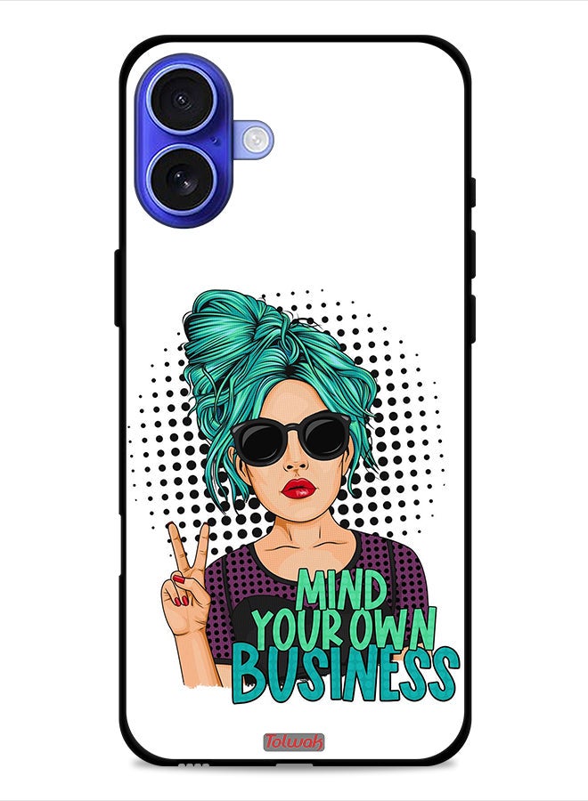 Tolwak Apple iPhone 16 Plus Protective Case Cover Mind Your Own Business - Image 1