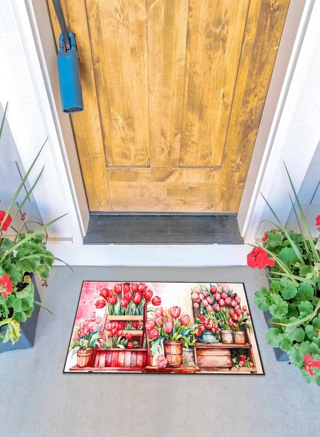 Tinideya 4 Pcs Seasonal Interchangeable Entrance Doormats Holiday Welcome Mat Spring Summer Fall Winter Interchangeable Entrance Doormat Front Door Mat Festival Home Decor 22 x 10 Inches - Image 5