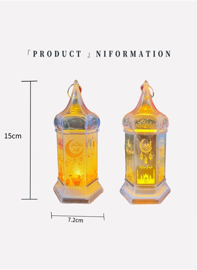 HOMESTAR Exquisite Transparent Crystal Lamp Pagoda shaped Ramadan Lamp Decorative Flameless Candle Tabletop Candle Lamp for Handmade with Premium Quality and Unique Design  - Image 2