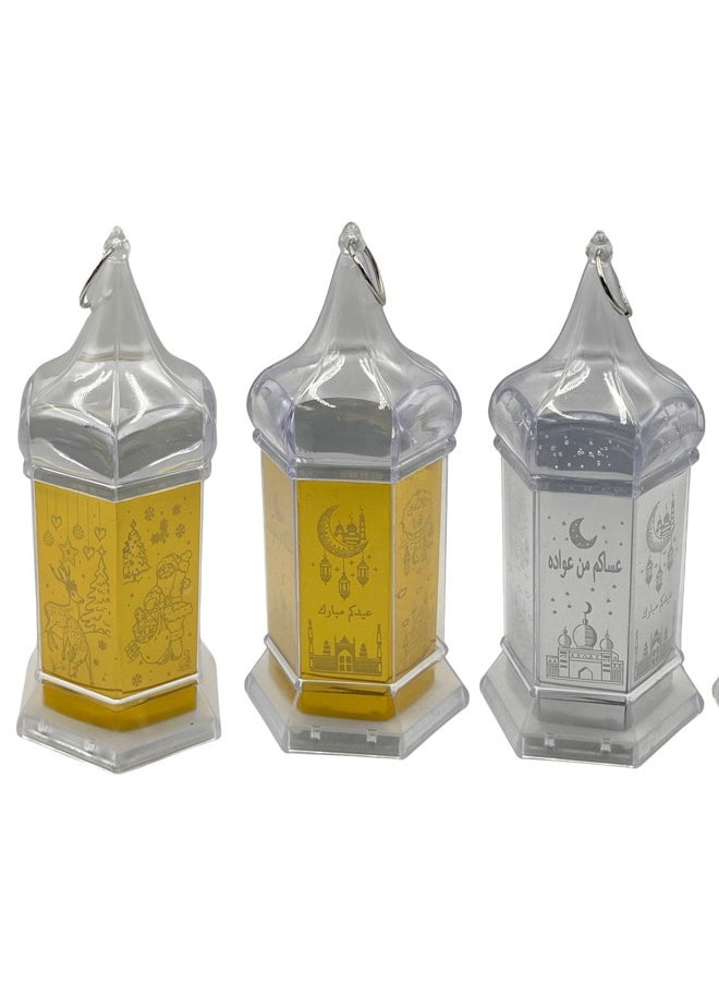 HOMESTAR Exquisite Transparent Crystal Lamp Pagoda shaped Ramadan Lamp Decorative Flameless Candle Tabletop Candle Lamp for Handmade with Premium Quality and Unique Design  - Image 3