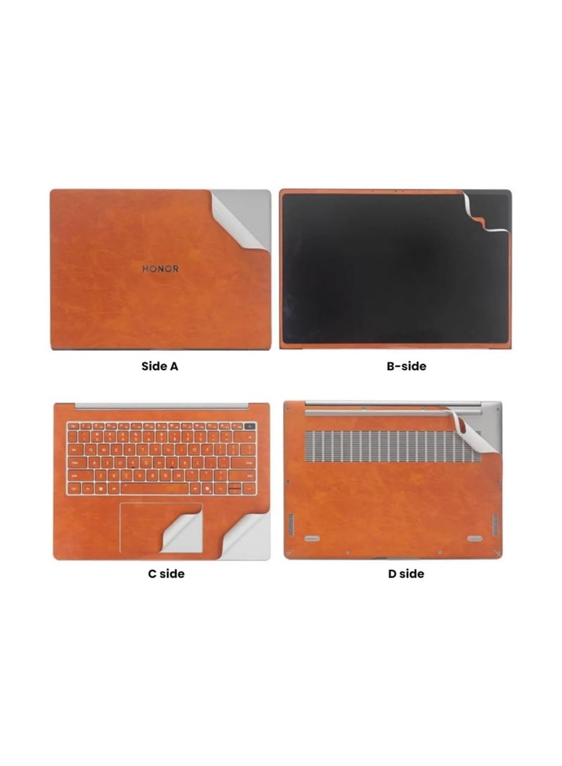 general Notebook Decal Cover Compatible with 14.6-inch Honor MagicBook Pro 14 AI (2025 Model) PU Leather Heat Dissipation Protective Film for All Four Sides (ABCD) Scratch-Resistant, Anti-Slip - Image 1
