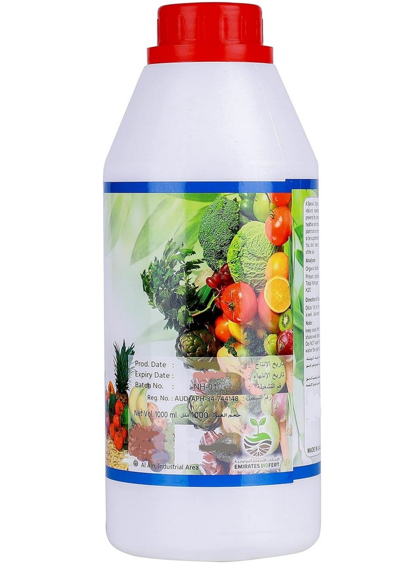 EMIRATES BIOFERT - Nutri Humate Liquid Organic Fertilizer Humic Acid Enriched With Nutrients 1 L - Image 1