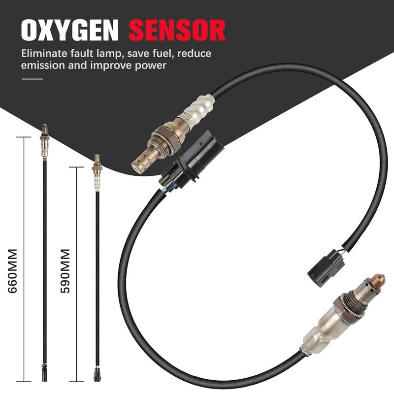 QIJIAUTO O2 Oxygen Sensor Upstream Downstream for Hyundai Genesis Coupe 2013-2014 - 2PCS - Image 2
