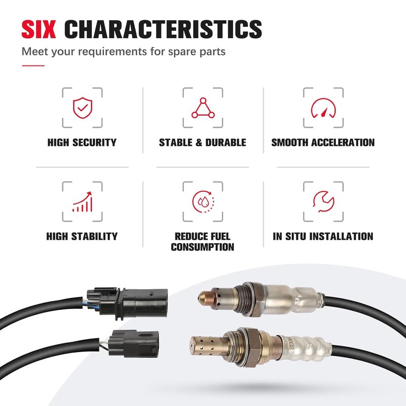 QIJIAUTO O2 Oxygen Sensor Upstream Downstream for Hyundai Genesis Coupe 2013-2014 - 2PCS - Image 5