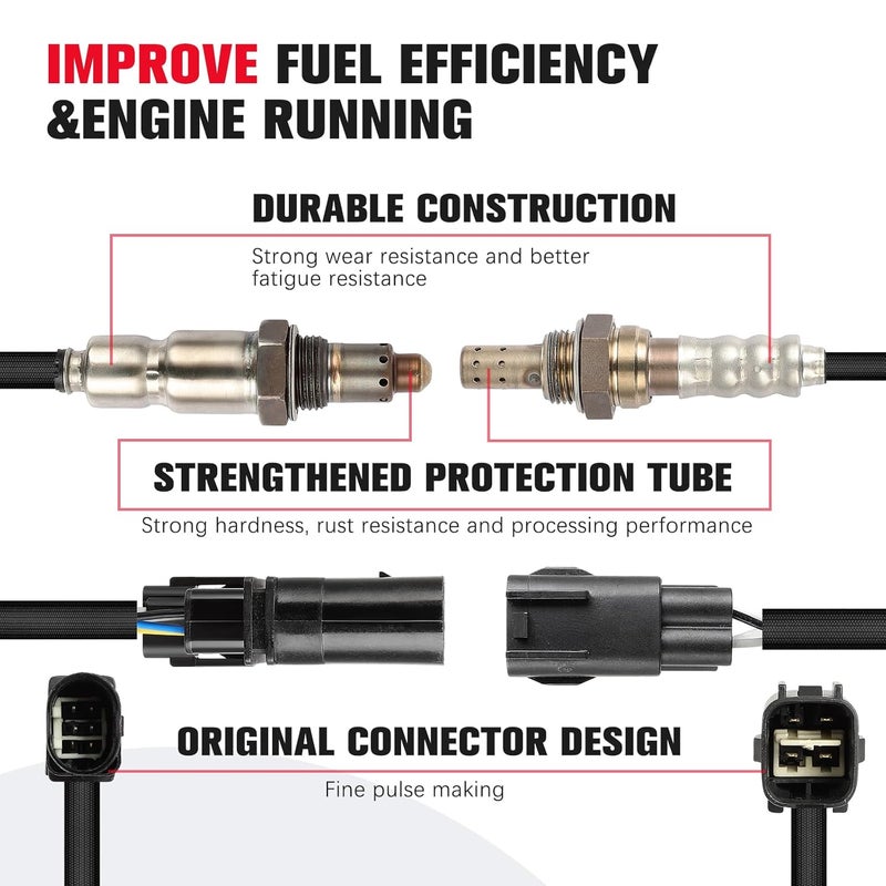 QIJIAUTO O2 Oxygen Sensor Upstream Downstream for Hyundai Genesis Coupe 2013-2014 - 2PCS - Image 4