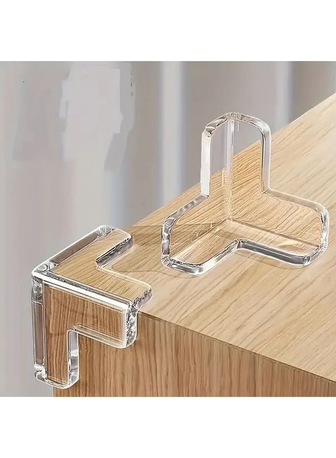 12Pcs T Shaped Table Edge Protectors Heavy Duty Transparent Silicone Anti Collision Corner - Image 2