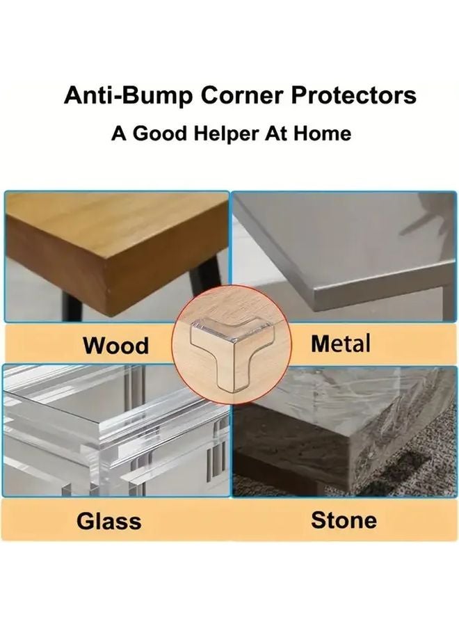 12Pcs T Shaped Table Edge Protectors Heavy Duty Transparent Silicone Anti Collision Corner - Image 4