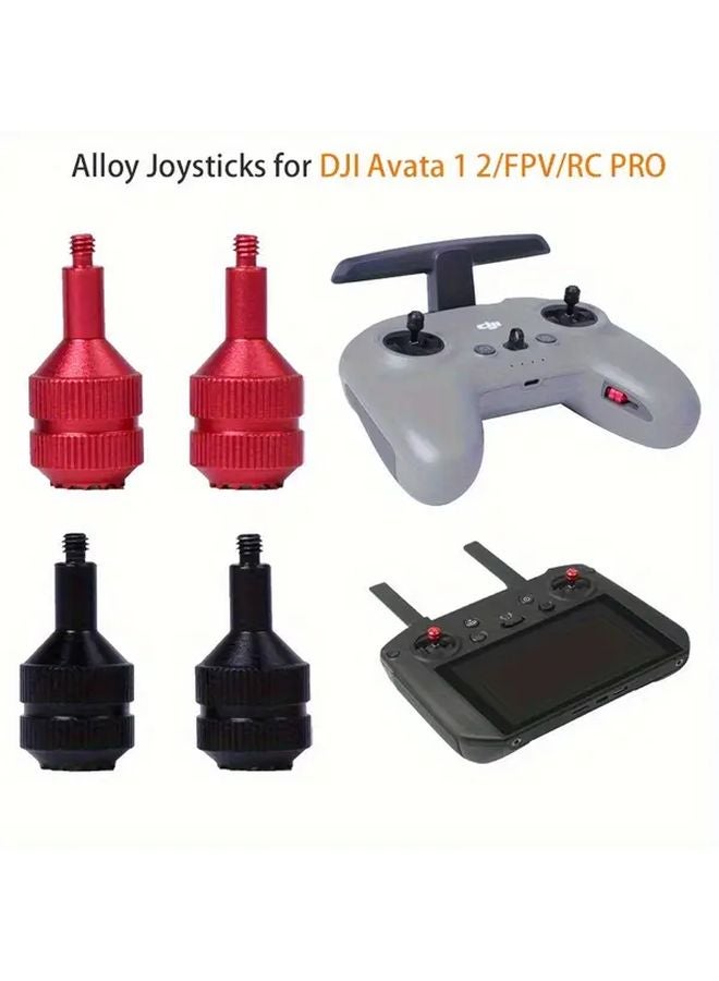 عصا تحكم من سبائك الألومنيوم الحمراء لطائرة DJI Avata 2، إكسسوارات جهاز التحكم عن بُعد RC PRO للطيران بالمنظور الأول - Image 3