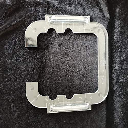 YICBOR Free Motion Quilting Template Set with Quilting Frame for Domestic Sewing Machine #FMQ Grip 5 - Image 3