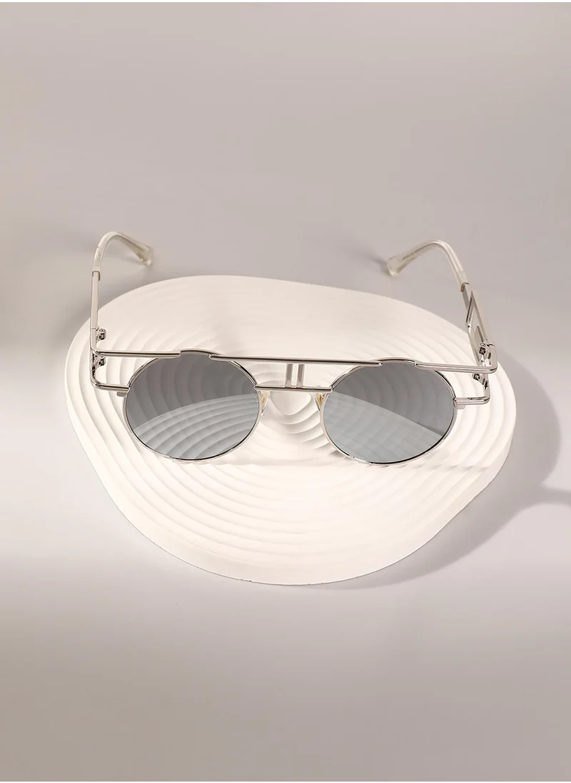 صوص هاوت The Indie Round Sunglasses - Metallic Silver-Colour