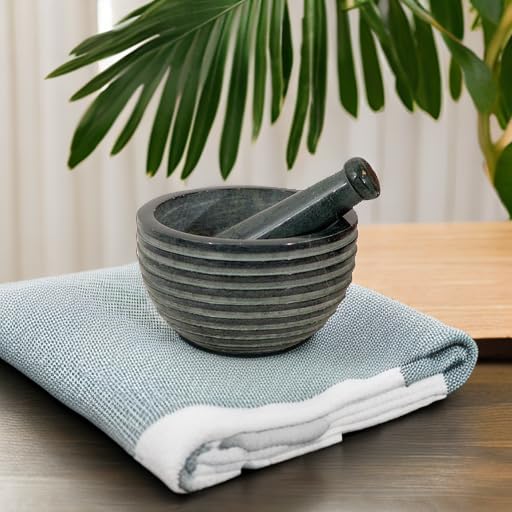 New Age Source The New Age Source Soapstone Mortar & Pestle Zen Grey Each - Image 5
