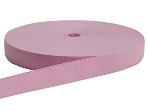 JESEP Pink Knit Elastic Band for Sewing 20mm 4/5 inch 40 Yards Flat High Elasticity Straps- Wide Stretchy Knit Elastic Bands for Pants-Waistband-Wigs-Bedspread-DIY Sewing Crafts - Image 2