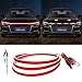 DUOFU365 12V Car LED Hood Light Strip 59 Inches Waterproof Flexible Easy Installation Ultra Bright Red - Image 2
