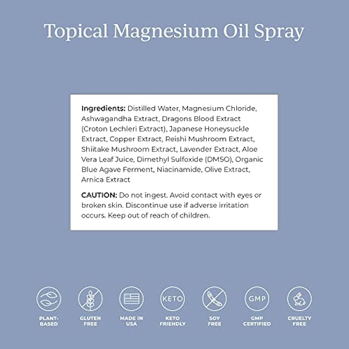CYMBIOTIKA Topical Magnesium Oil Spray for Body, USA Made, Supplement for Leg Cramps, Muscle, Joint Health & Sleep Support, Includes Magnesium Chloride, Lavender Extract, Aloe Vera - Skin Applicator - Image 4