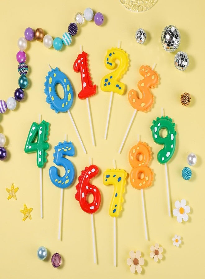lasuroa Birthday Number Candles, 5.51 Inch Cute Dinosaur Number Candle Happy Birthday Cake Toppers Decorations for Boys Girls Kids Adults Dino Theme Party Anniversary Celebration Supplies (Number 3) - Image 3