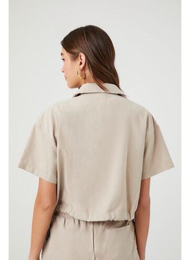 FOREVER 21 Toggle Drawstring Short-Sleeve Shirt - Image 2