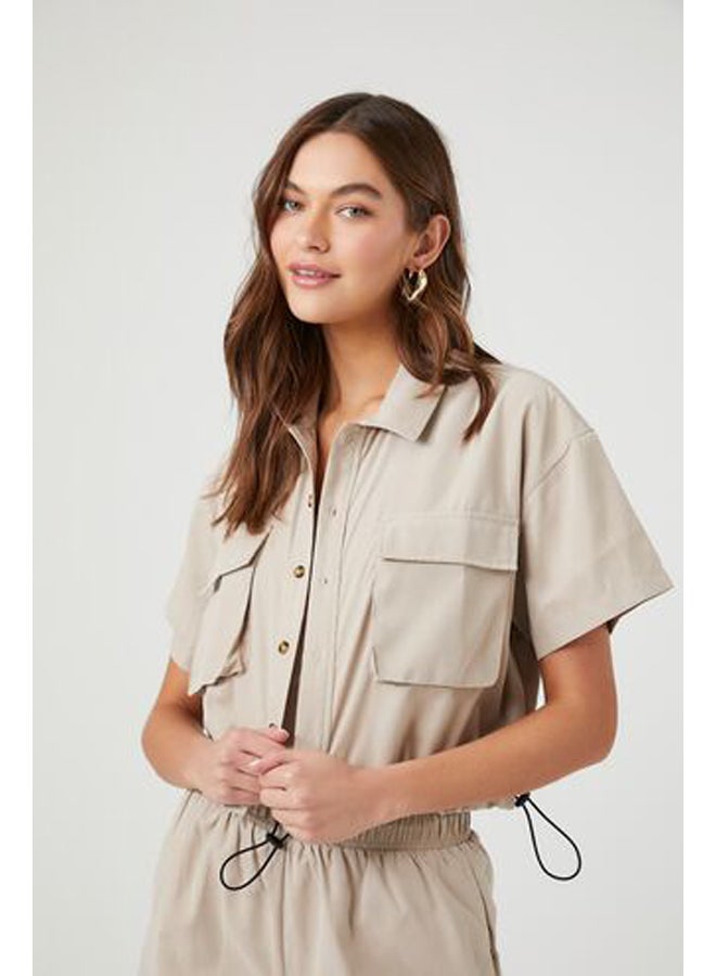 FOREVER 21 Toggle Drawstring Short-Sleeve Shirt - Image 5