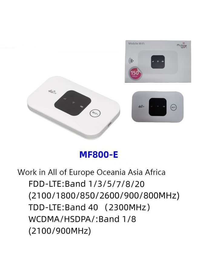 ماركة غير محددة - جهاز توجيه الواي فاي المحمول للتنقل، يدعم شبكات الجيل الرابع 4G LTE ويعمل عن طريق الجوال، يمكن استخدامه داخل السيارة أو في أي مكان تحتاج فيه إلى وصول إنترنت لاسلكي سريع. - Image 1