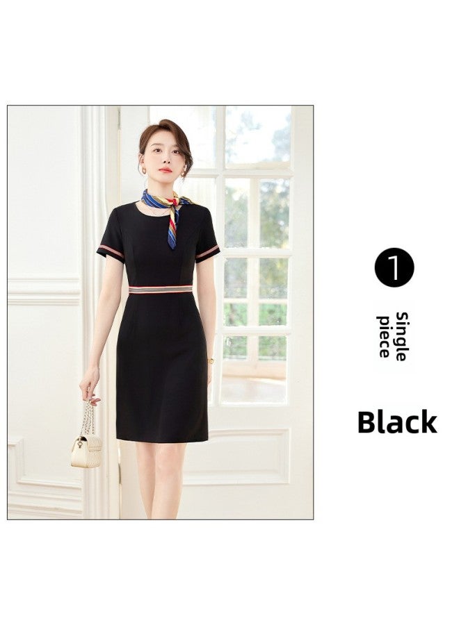 LLY633 Korean Style Spring And Summer Business Wear Temperament Dress Female Sales Department Front Desk Stewardess Uniform Workwear - Image 1