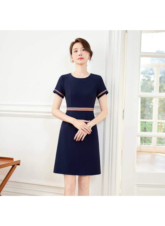 LLY633 Korean Style Spring And Summer Business Wear Temperament Dress Female Sales Department Front Desk Stewardess Uniform Workwear - Image 3