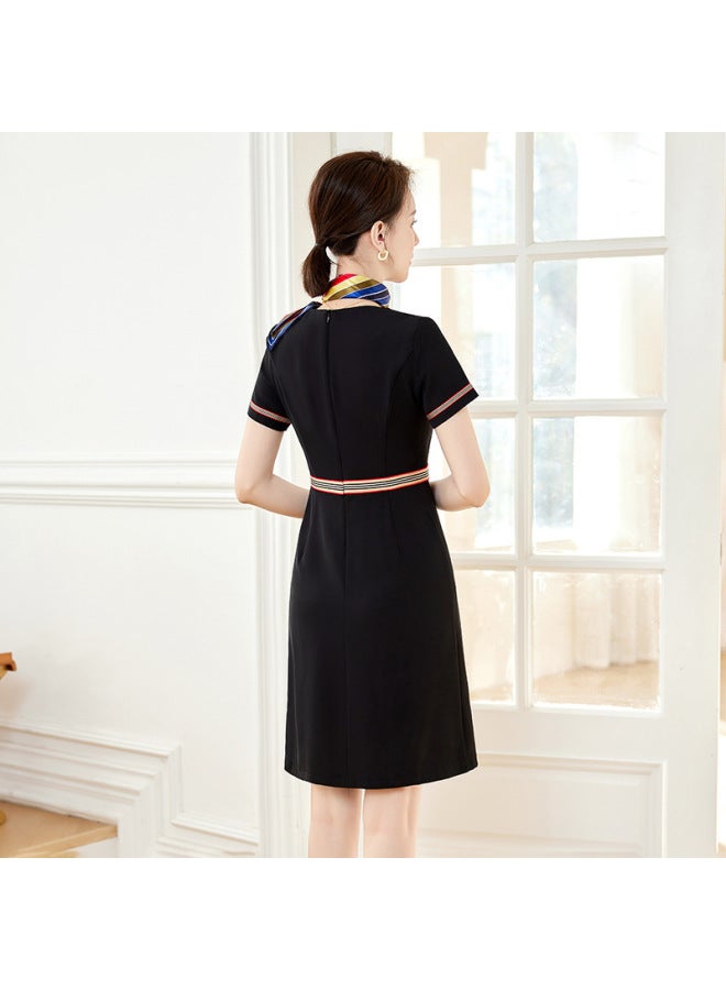 LLY633 Korean Style Spring And Summer Business Wear Temperament Dress Female Sales Department Front Desk Stewardess Uniform Workwear - Image 4