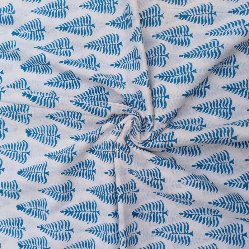 ETailor Indian Handmade Ethnic 100 Cotton Running Hand Block Print Natural Fabric for Dressmaking Sewing Crafting Upholestry Fabric by The Yards Indigo1 1 Yards - Image 3