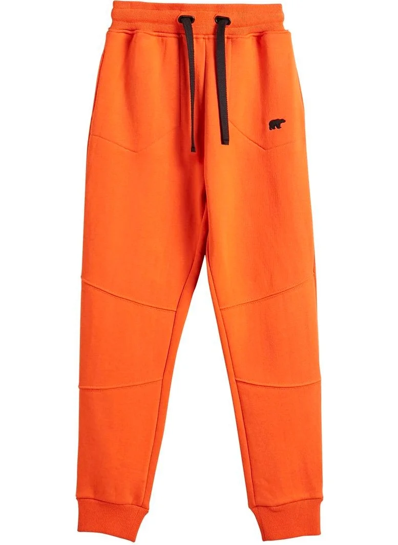 Bad Bear Less Plain Sweatpants Kids Orange Children's Tracksuit Bottoms