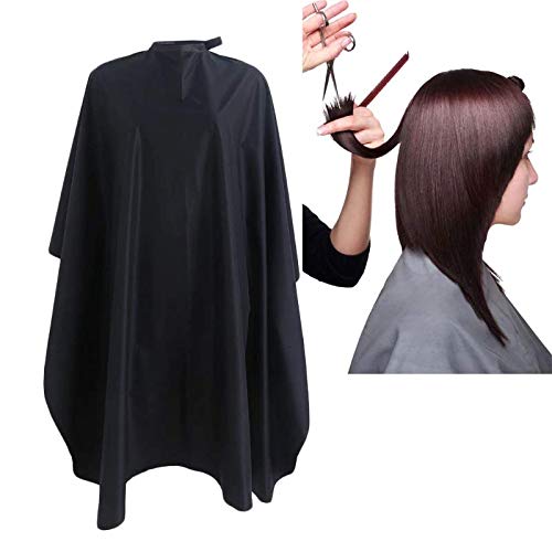 ayushicreationa ayushicreationa Professional Hairdressing Gown Barbers Cape Salon Apron Hair Cloth for Hair Styling Water Resistant Black 1 PCS - Image 2