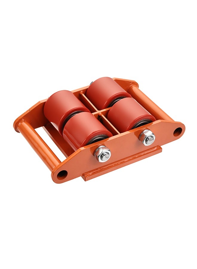 بي إم بي تولز قاعدة كفر ترولي أحمر 4 كفرات - حمولة 6 طن (13200 رطل) - مزودة بغطاء دوار 360 درجة - لنقل المعدات والآلات الثقيلة - سهلة التوجيه - للاستخدام في المصانع، المستودعات، ومراكز الخدمات اللوجستية - Image 5