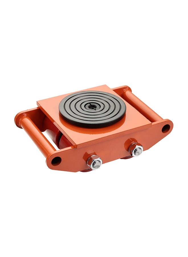 بي إم بي تولز قاعدة كفر ترولي أحمر 4 كفرات - حمولة 6 طن (13200 رطل) - مزودة بغطاء دوار 360 درجة - لنقل المعدات والآلات الثقيلة - سهلة التوجيه - للاستخدام في المصانع، المستودعات، ومراكز الخدمات اللوجستية - Image 1