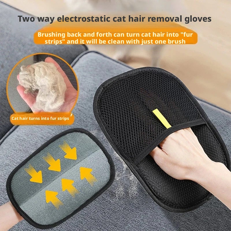 Cat & Dog Grooming Glove, Double-Sided Pet Hair Remover - Image 1