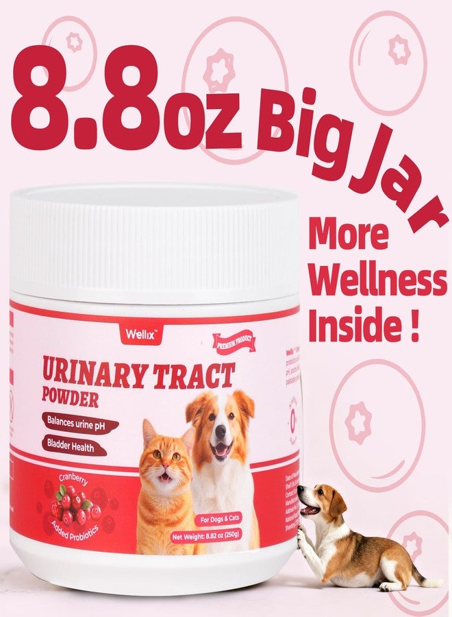 Wellix 8.8oz Large Dog and Cat Urinary Supplement - Rich in Omega-3,Cranberry for Cat UTI Treatment -Urinary Tract Podwer for Bladder & Kidney Support - Mixing with Dog&Cat Food Topper - Image 2