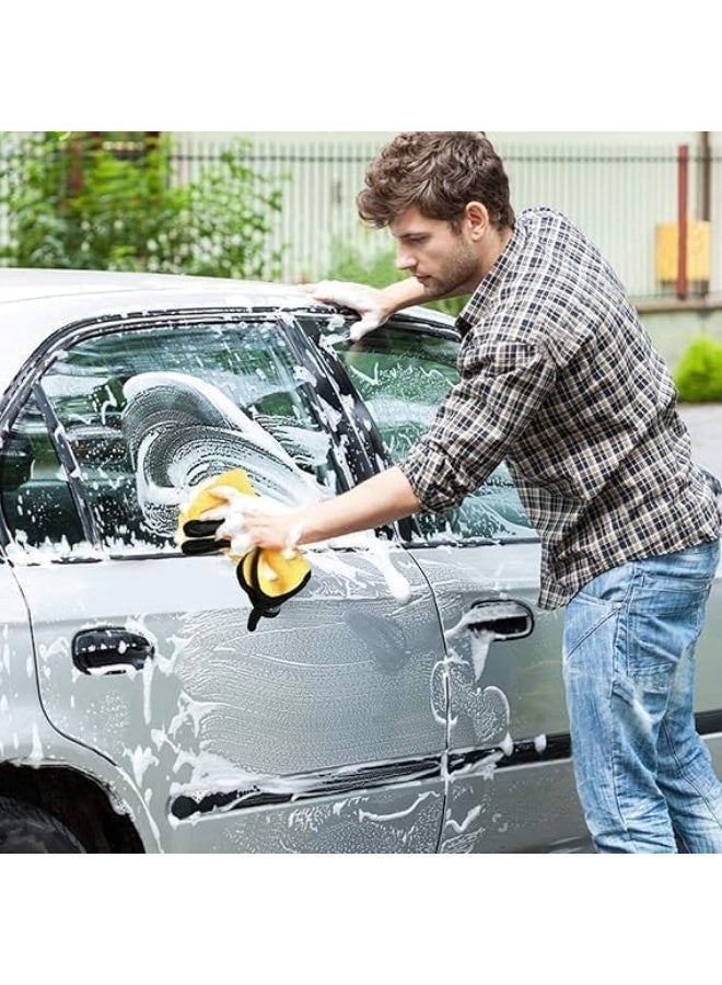 Premium multi-purpose microfiber towel for car and home use, double-sided for superior softness and absorption. Made from high-quality material that cleans and polishes without scratching, perfect for daily cleaning and polishing (4 pieces). - Image 4